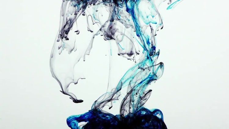 Blue Ink Splash: Stock Video