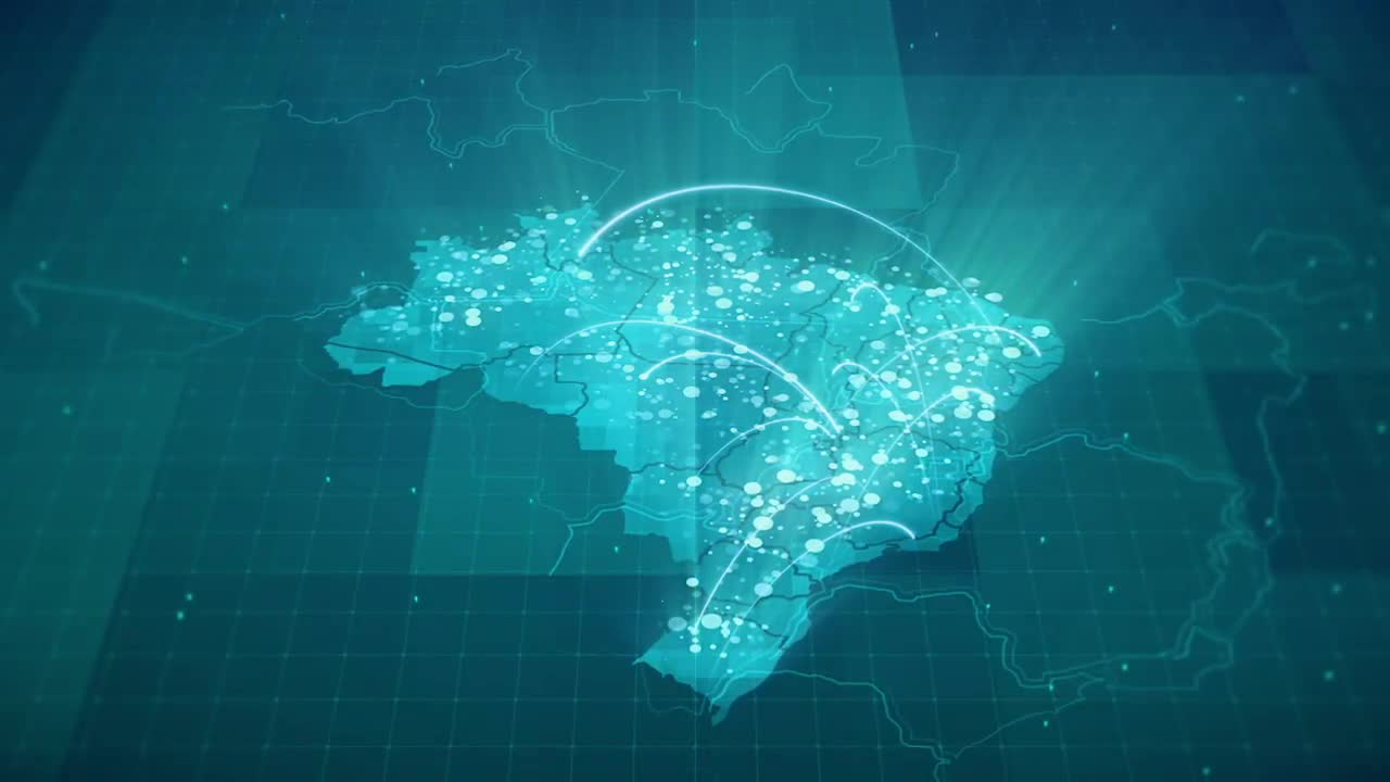 Globalization Brazil Map - Stock Motion Graphics | Motion Array