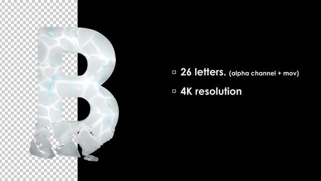 Frozen Letters: Stock Motion Graphics