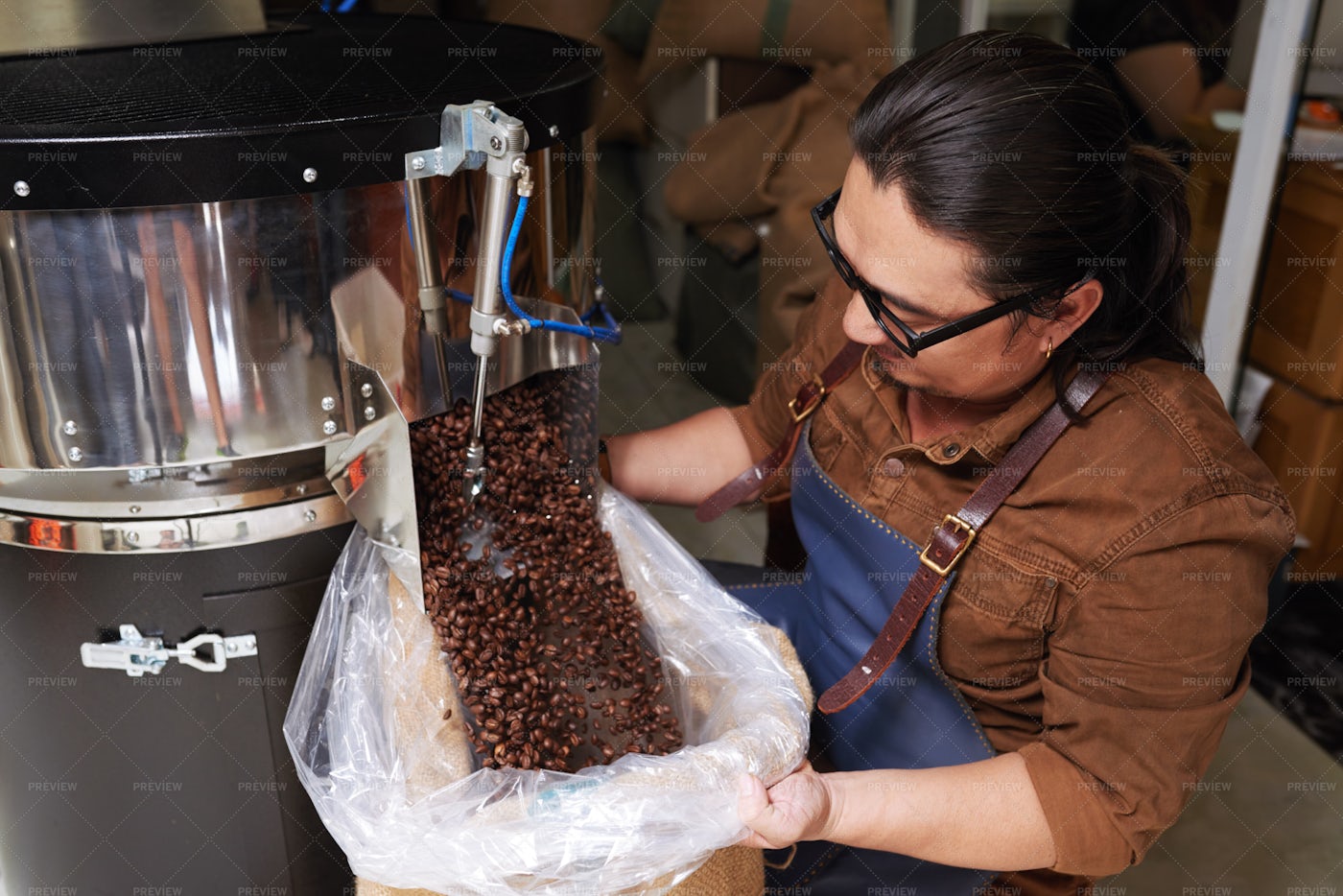 Professionally Roasted Coffee: Stock Photos