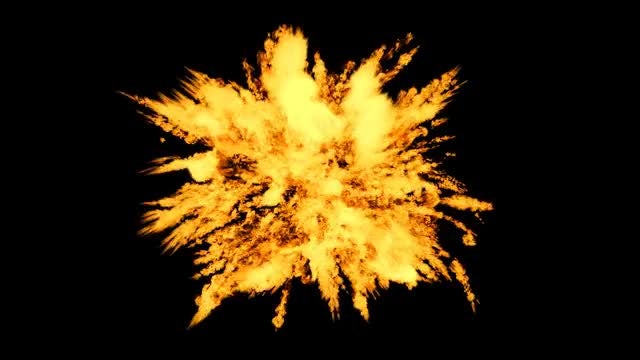 Explosion and Fire with Matte: Stock Video