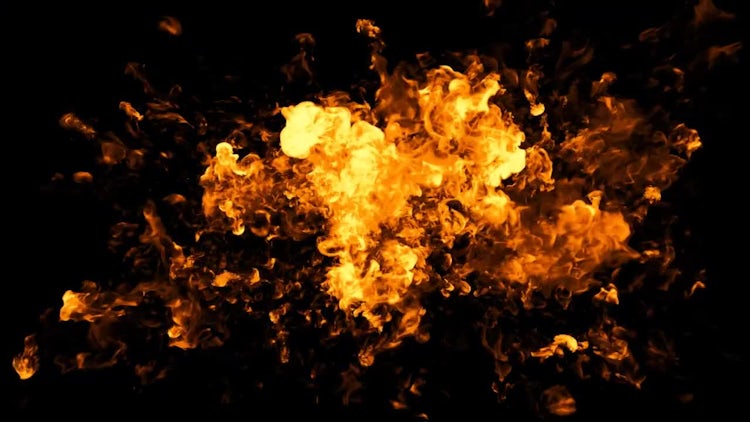 Explosion and Fire with Matte: Stock Video