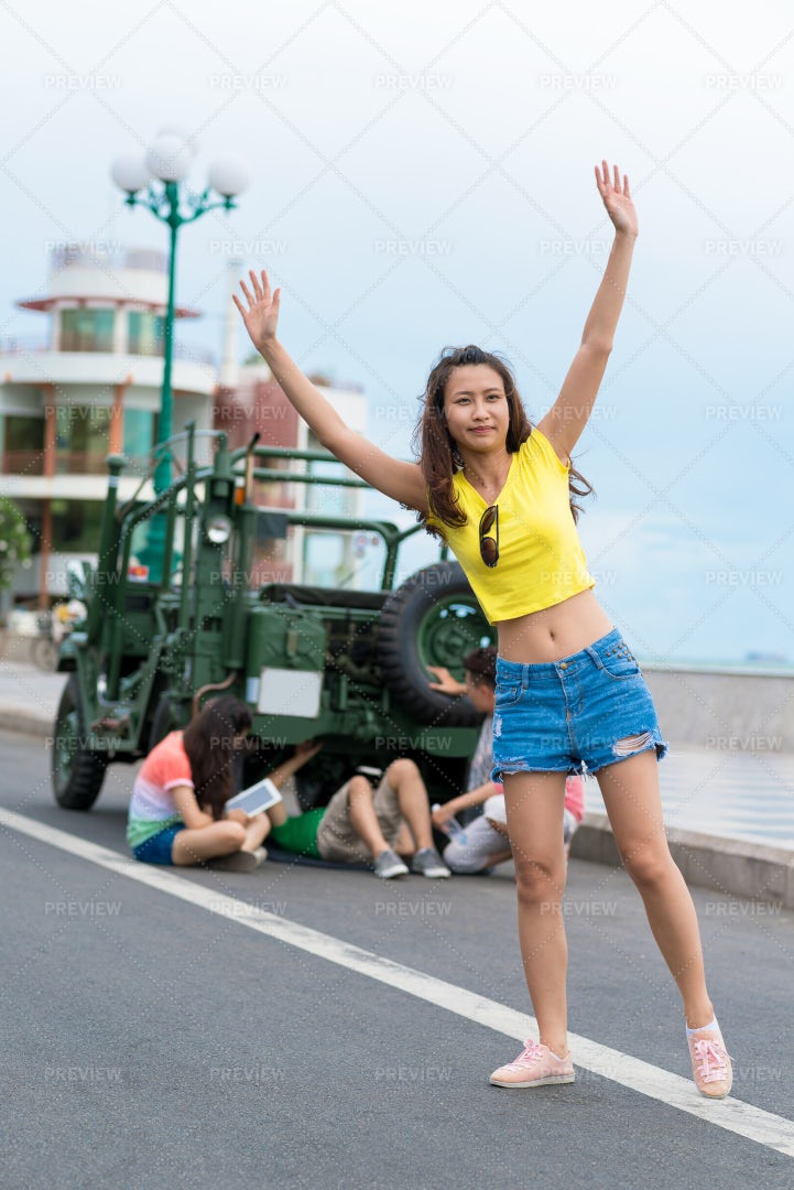 Accident On The Road: Stock Photos