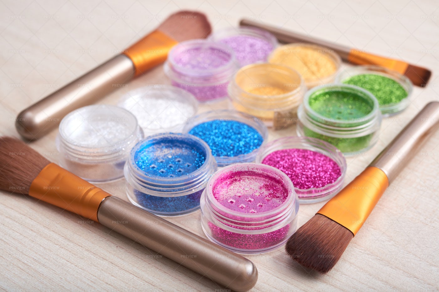 Arrangement Of Glitters With...: Stock Photos