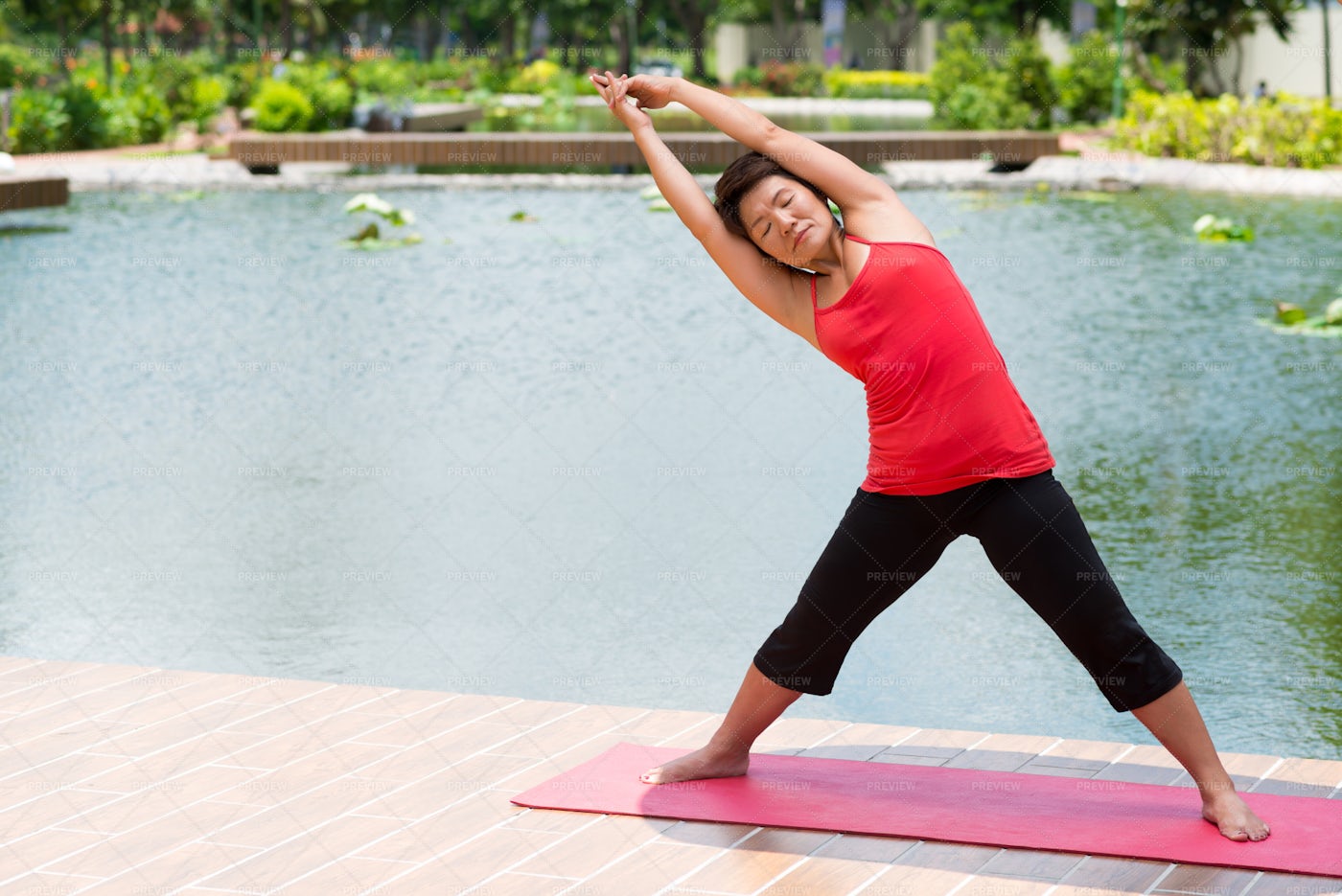 Stretching Woman: Stock Photos