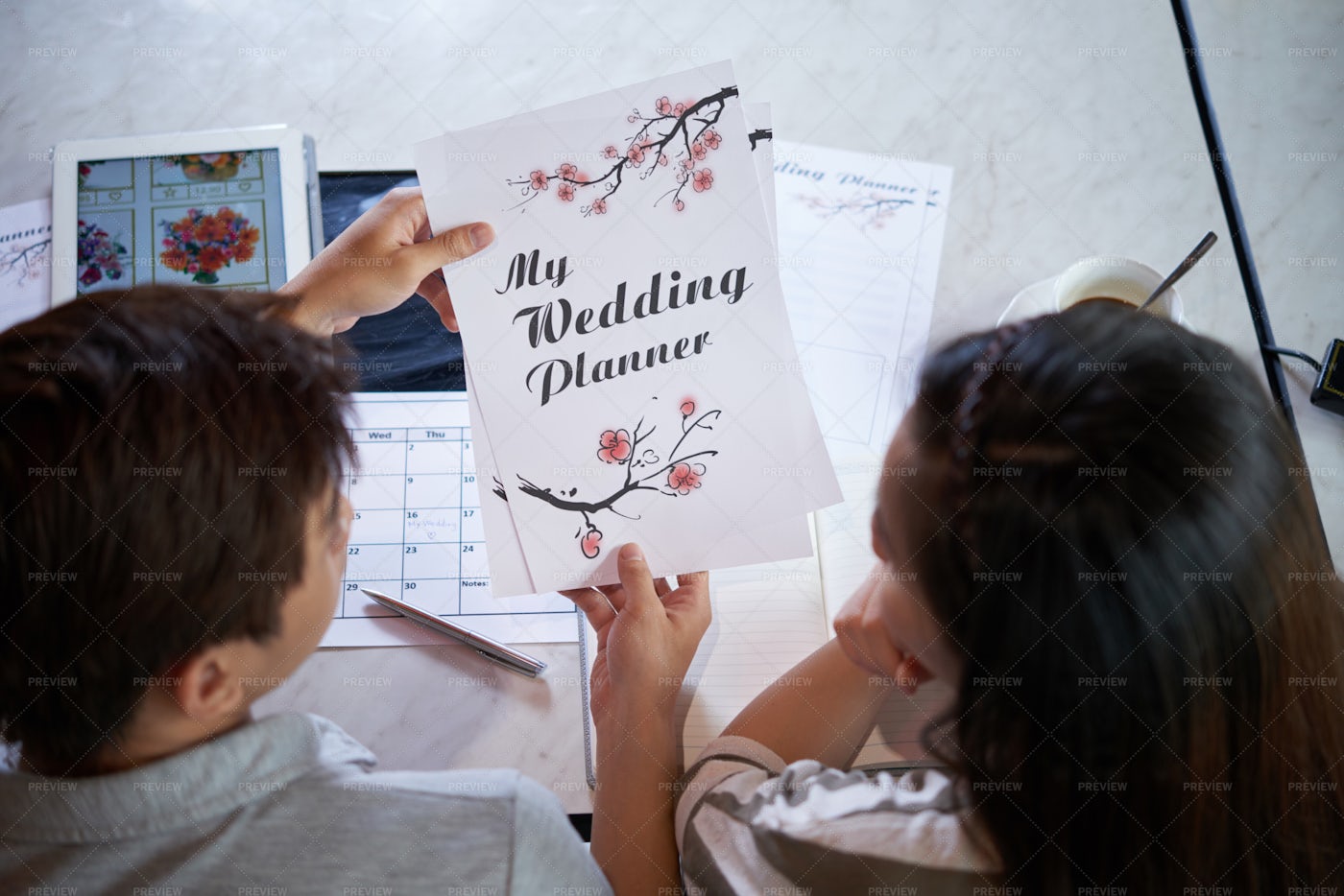 Wedding Preparations At Full Speed: Stock Photos