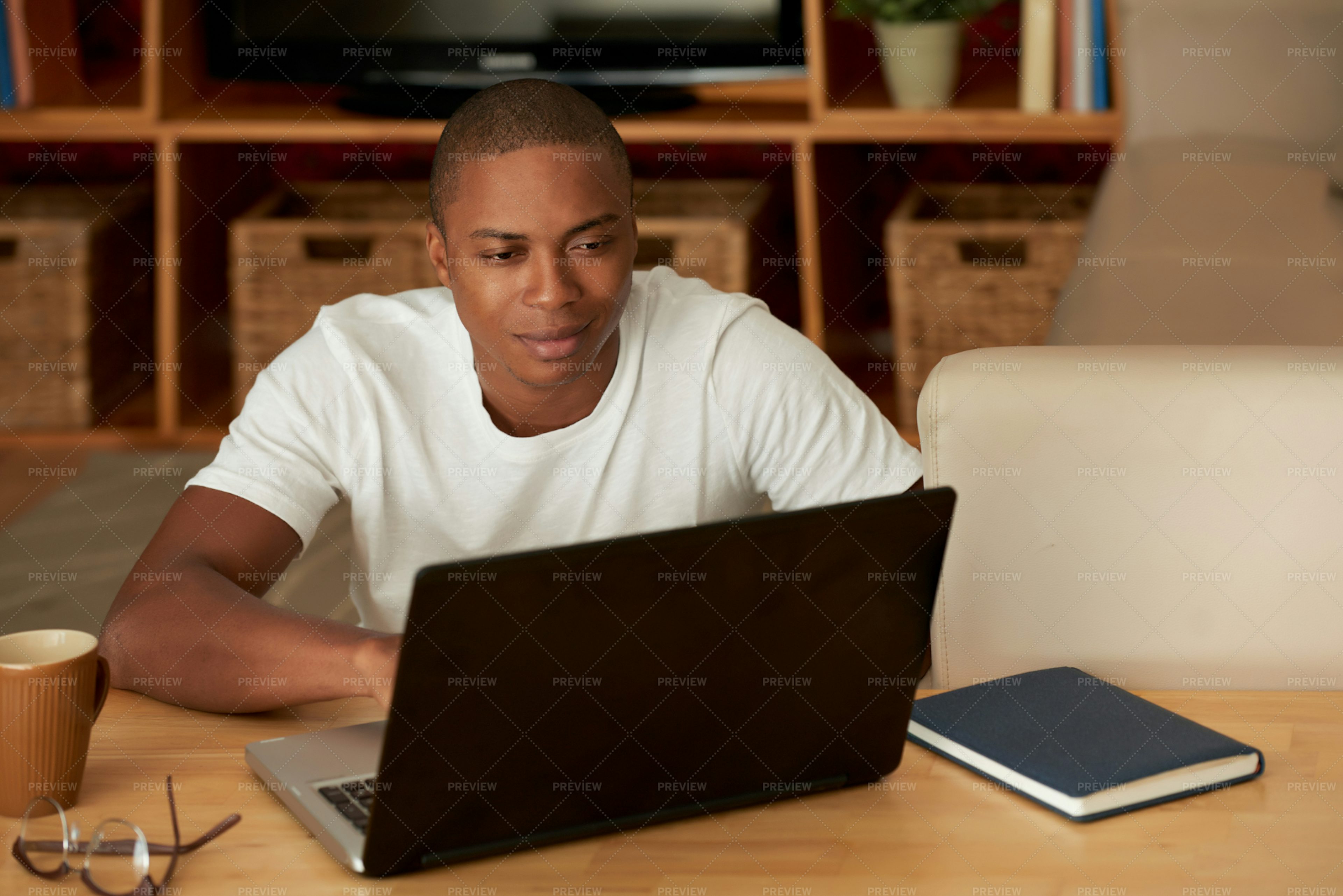 Young Man Working From Home - Stock Photos | Motion Array