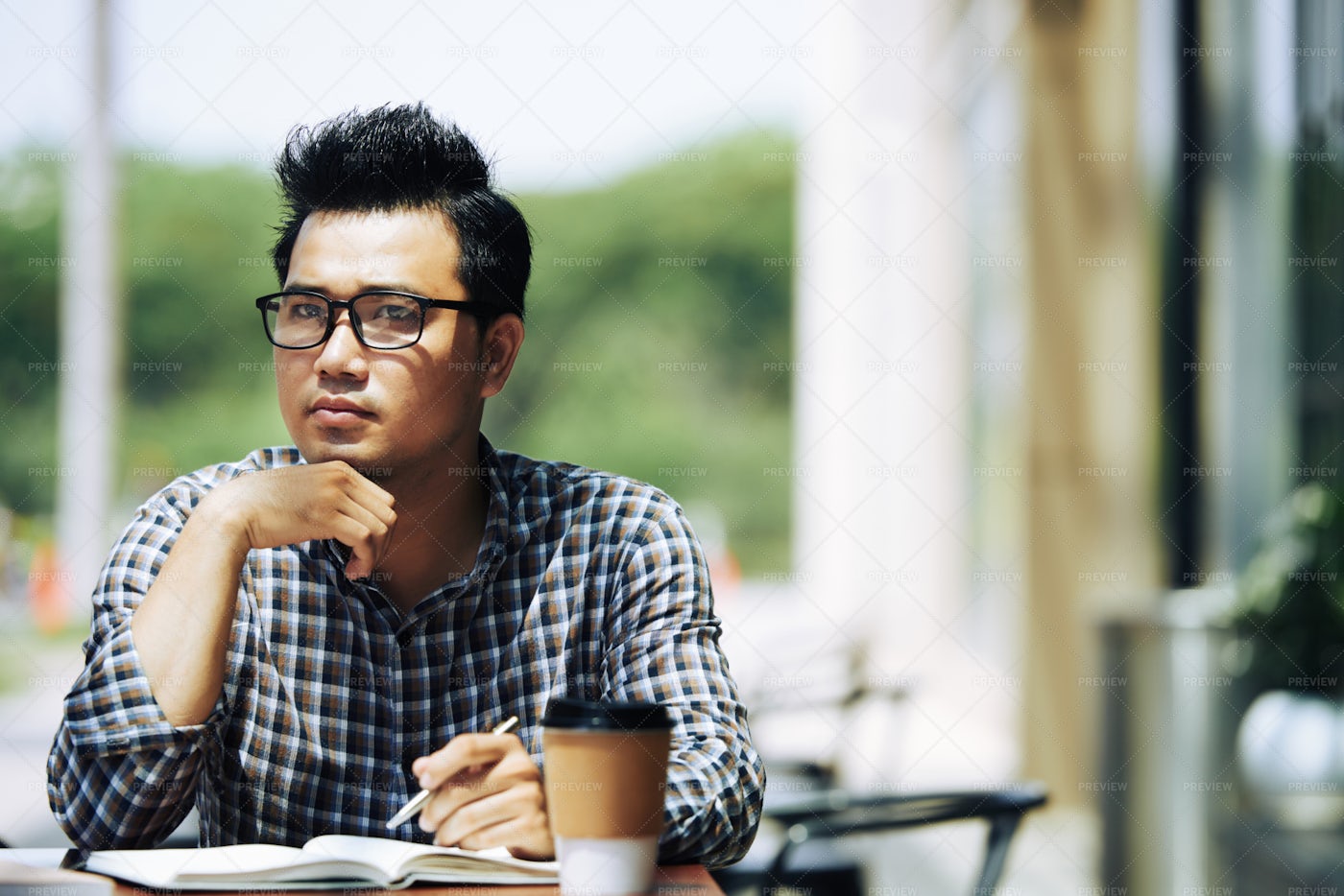 Pensive Creative Student: Stock Photos