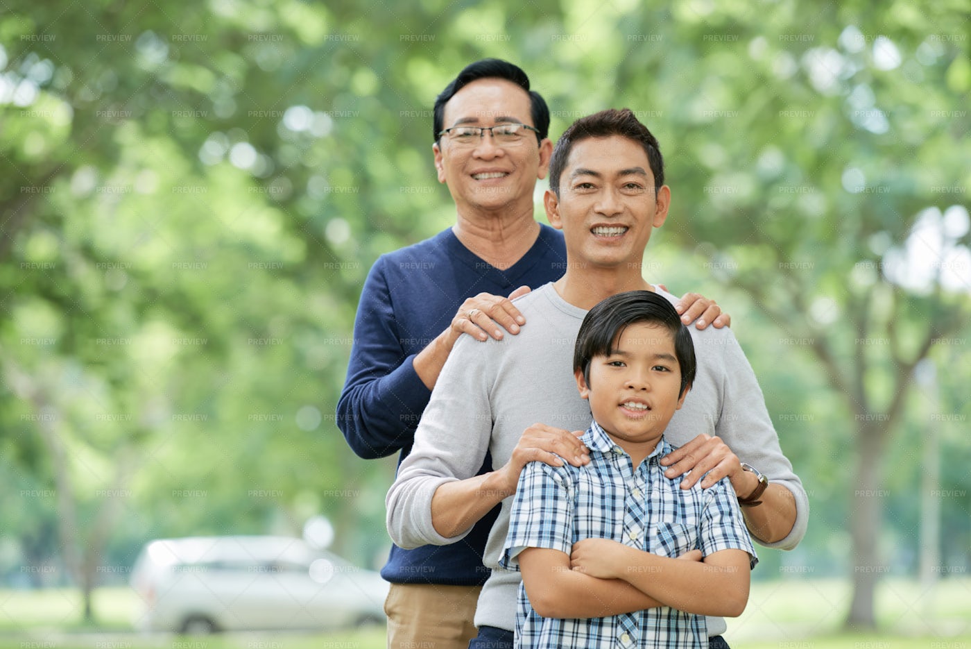 Positive Multi-generational Family...: Stock Photos