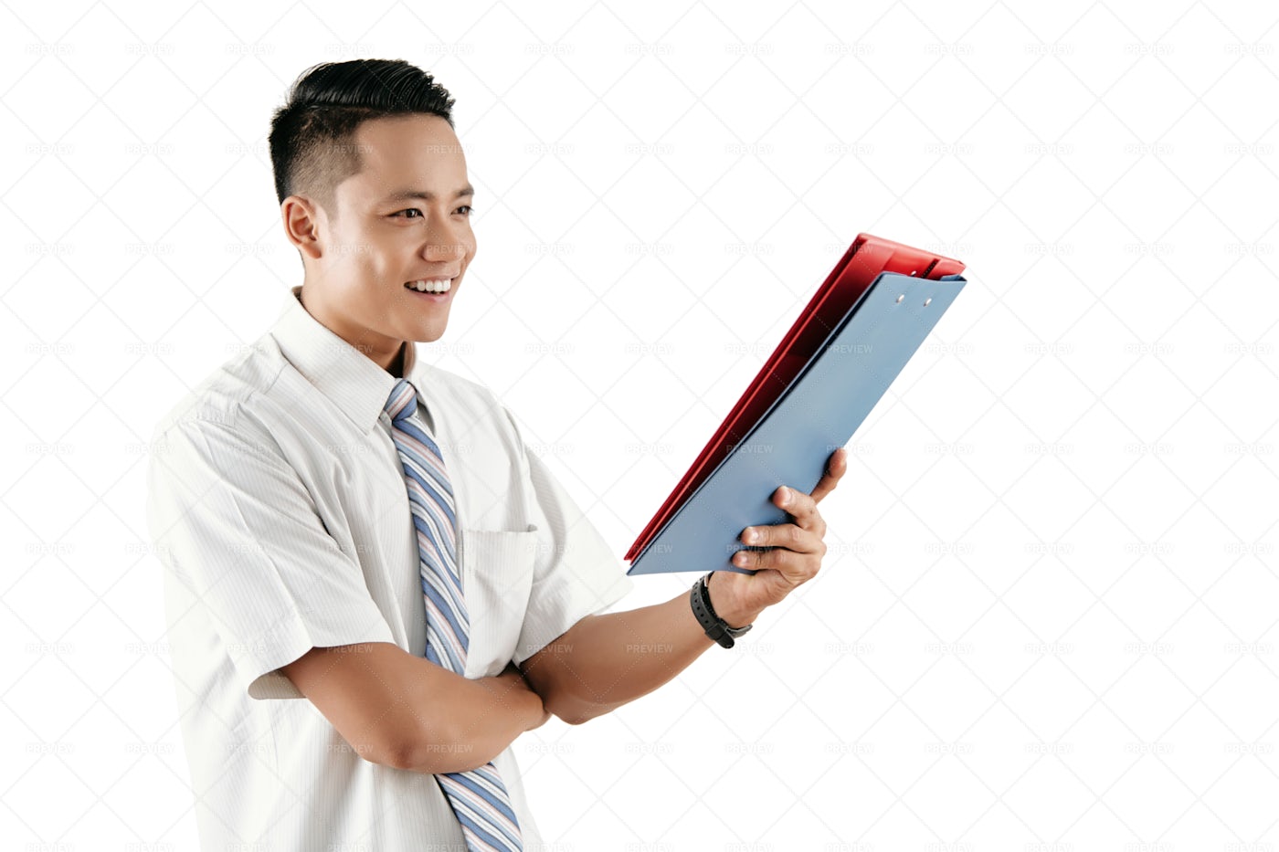 Cheerful Male Office Manager: Stock Photos