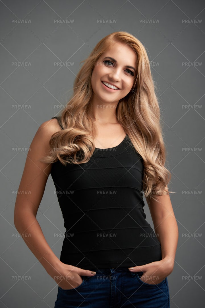 Charming Young Blonde: Stock Photos
