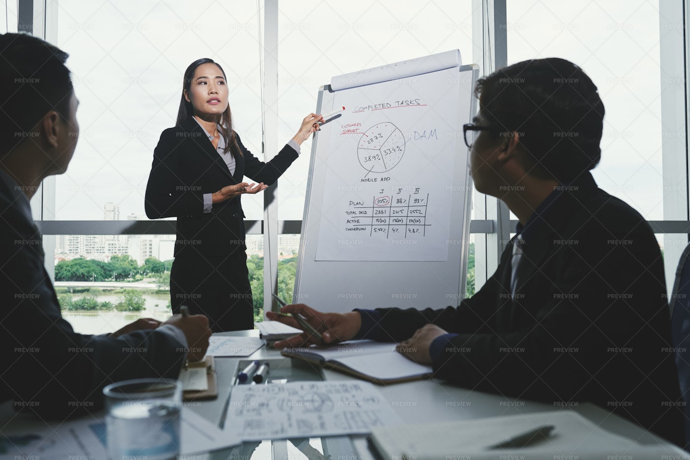 Analyzing Work Results With...: Stock Photos