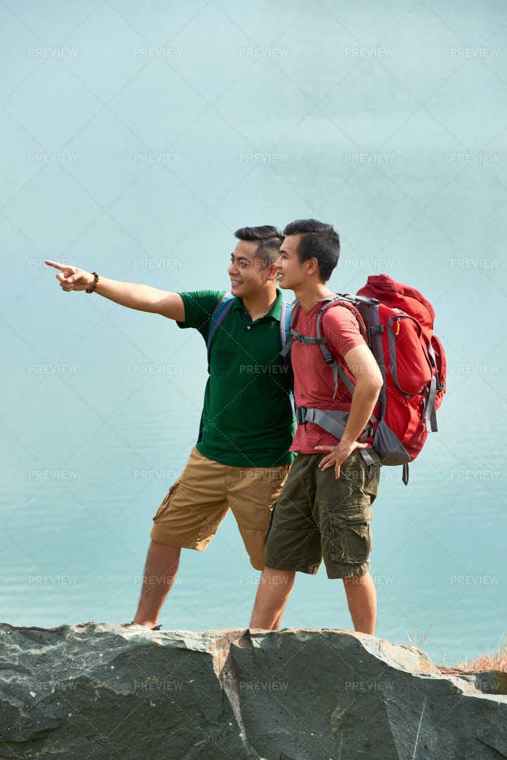 Hikers On The Top: Stock Photos