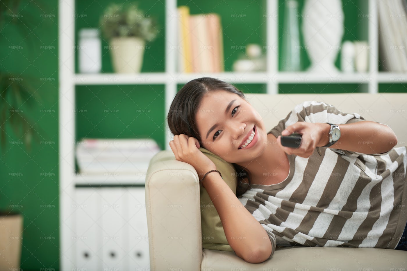 Watching Tv Series: Stock Photos
