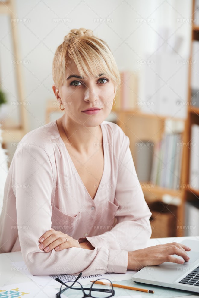 Pretty Office Worker - Stock Photos | Motion Array