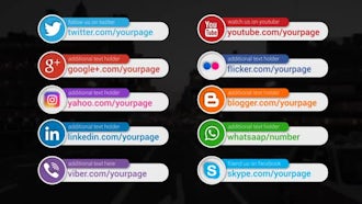 Flat Social Media Lower Thirds: After Effects Templates