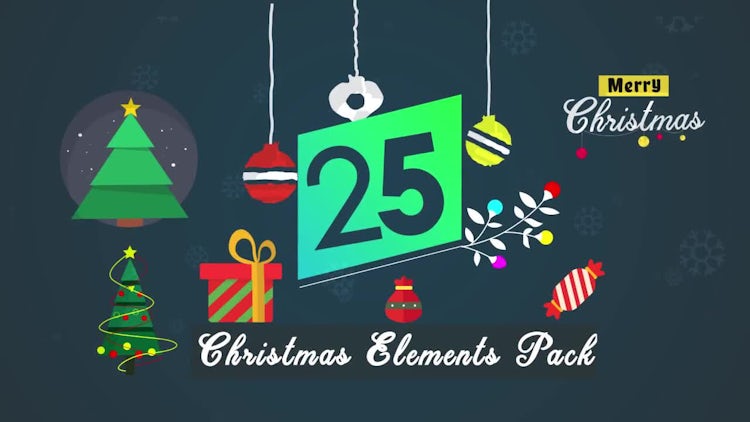 25 Christmas Elements Preset Pack - After Effects Presets