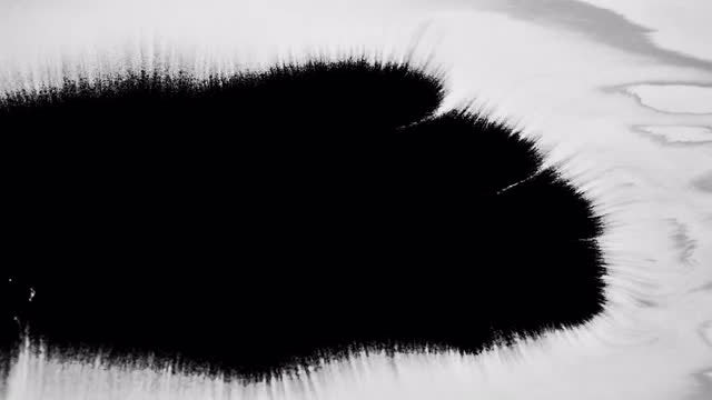 Black Ink Bleed: Stock Video