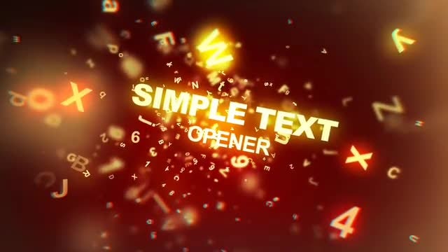 Simple Text Opener: After Effects Templates