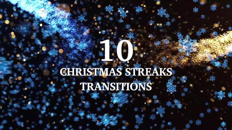 10 Light Streaks Christmas Transitions: Stock Motion Graphics