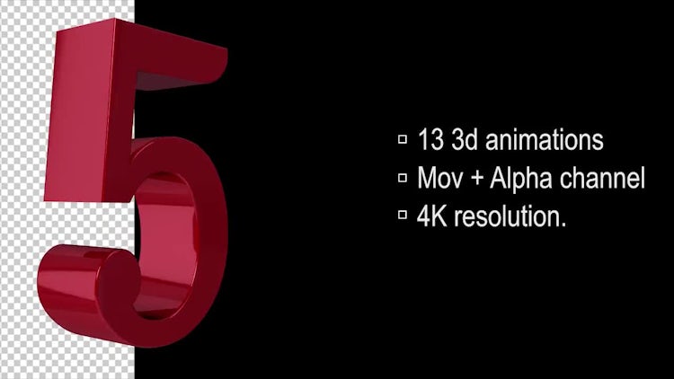 3d Loop Numbers : Stock Motion Graphics