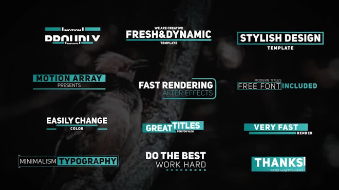 12 Free Modern Titles After Effects Templates Motion Array