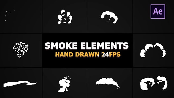 Cartoon Smoke Elements 24 Fps - After Effects Templates | Motion Array