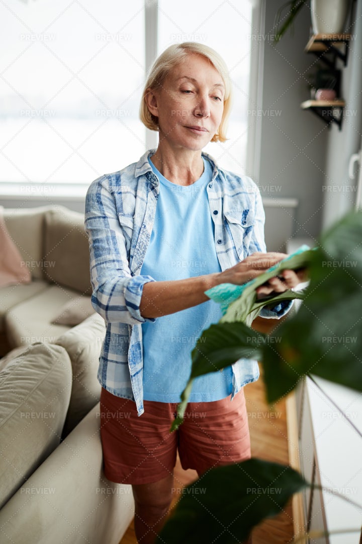 Attractive Woman Taking Care Of...: Stock Photos