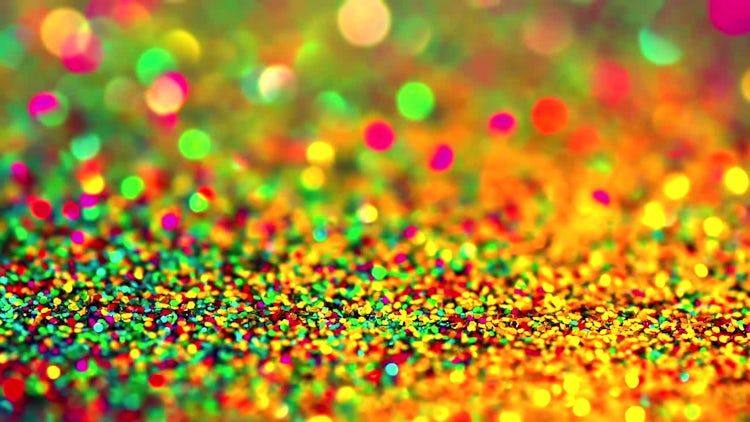 Red and Golden Sparking Glitter: Stock Video