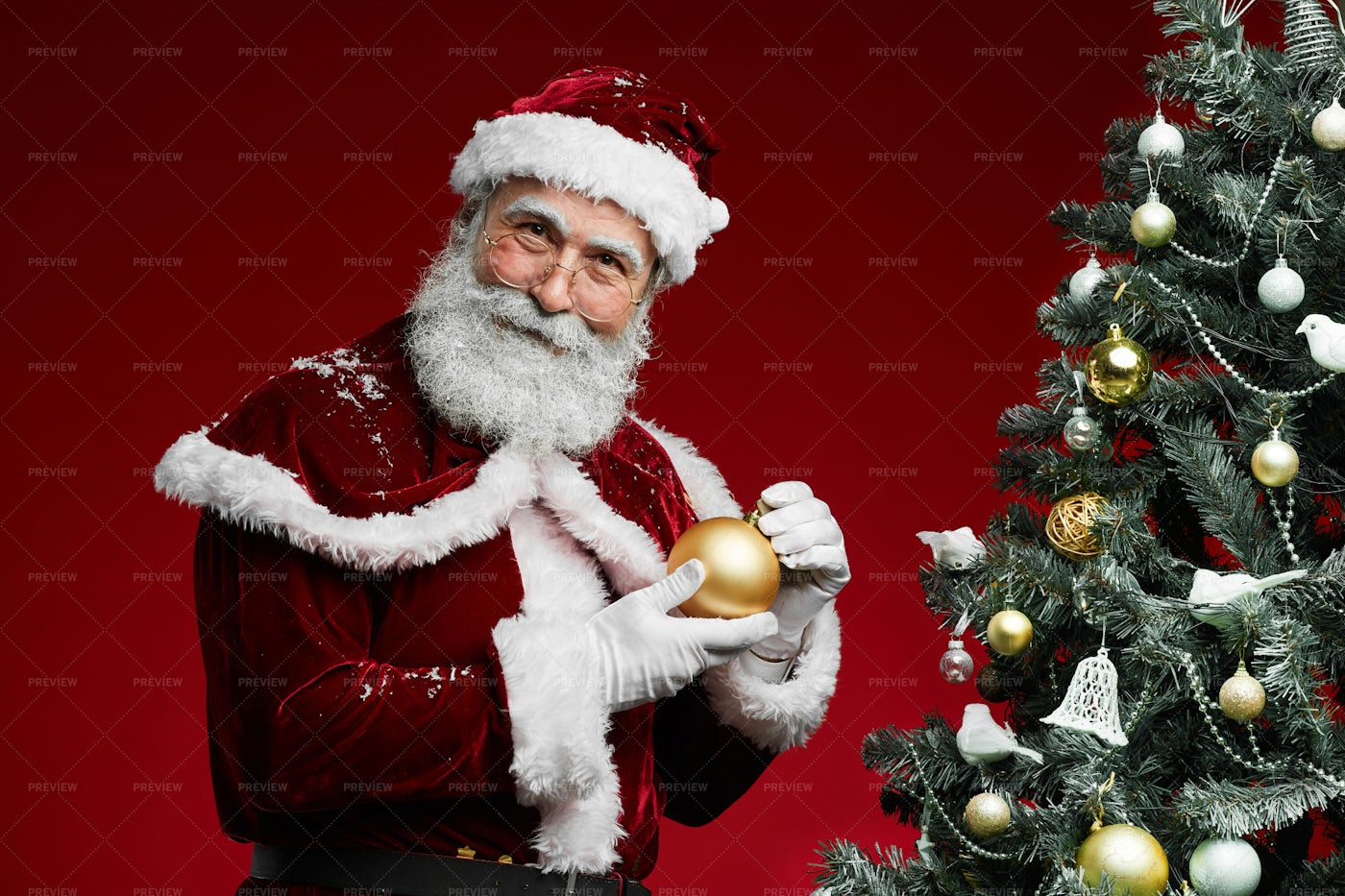 Smiling Santa Claus Standing By...: Stock Photos