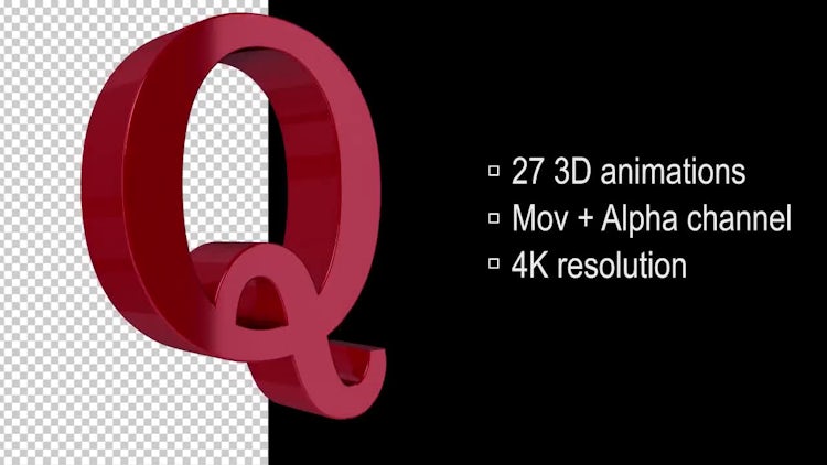 3d Loop Letters: Stock Motion Graphics