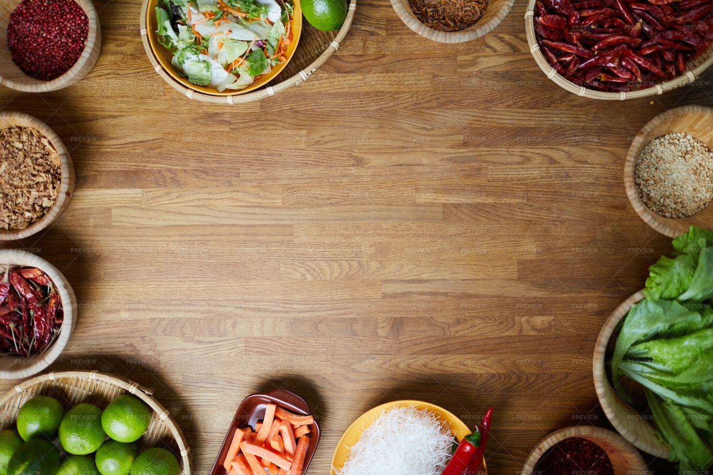 Oriental Spices Background: Stock Photos