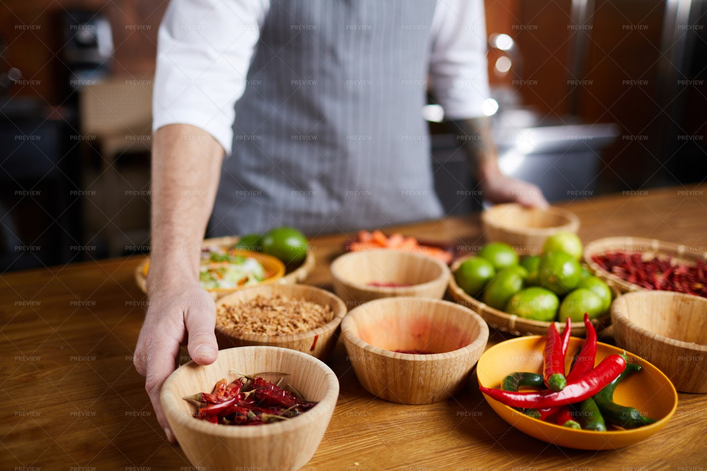 Chef Choosing Spices: Stock Photos
