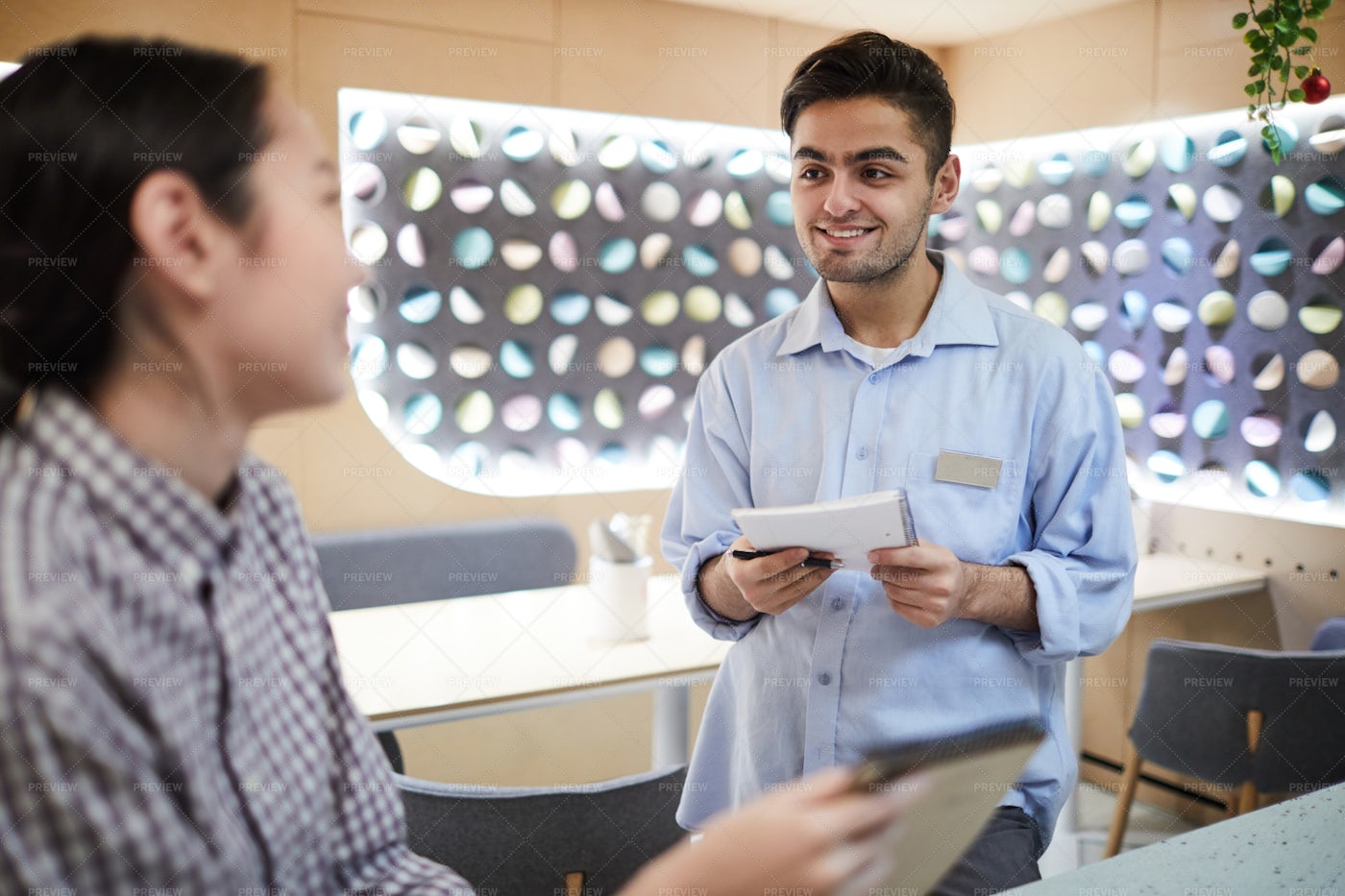 Taking Order Of Client: Stock Photos