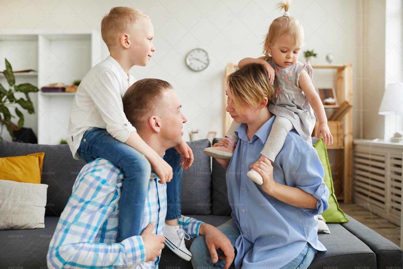 Parents Playing With Children: Stock Photos