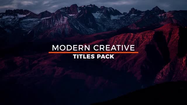 20 Modern Titles: Motion Graphics Templates