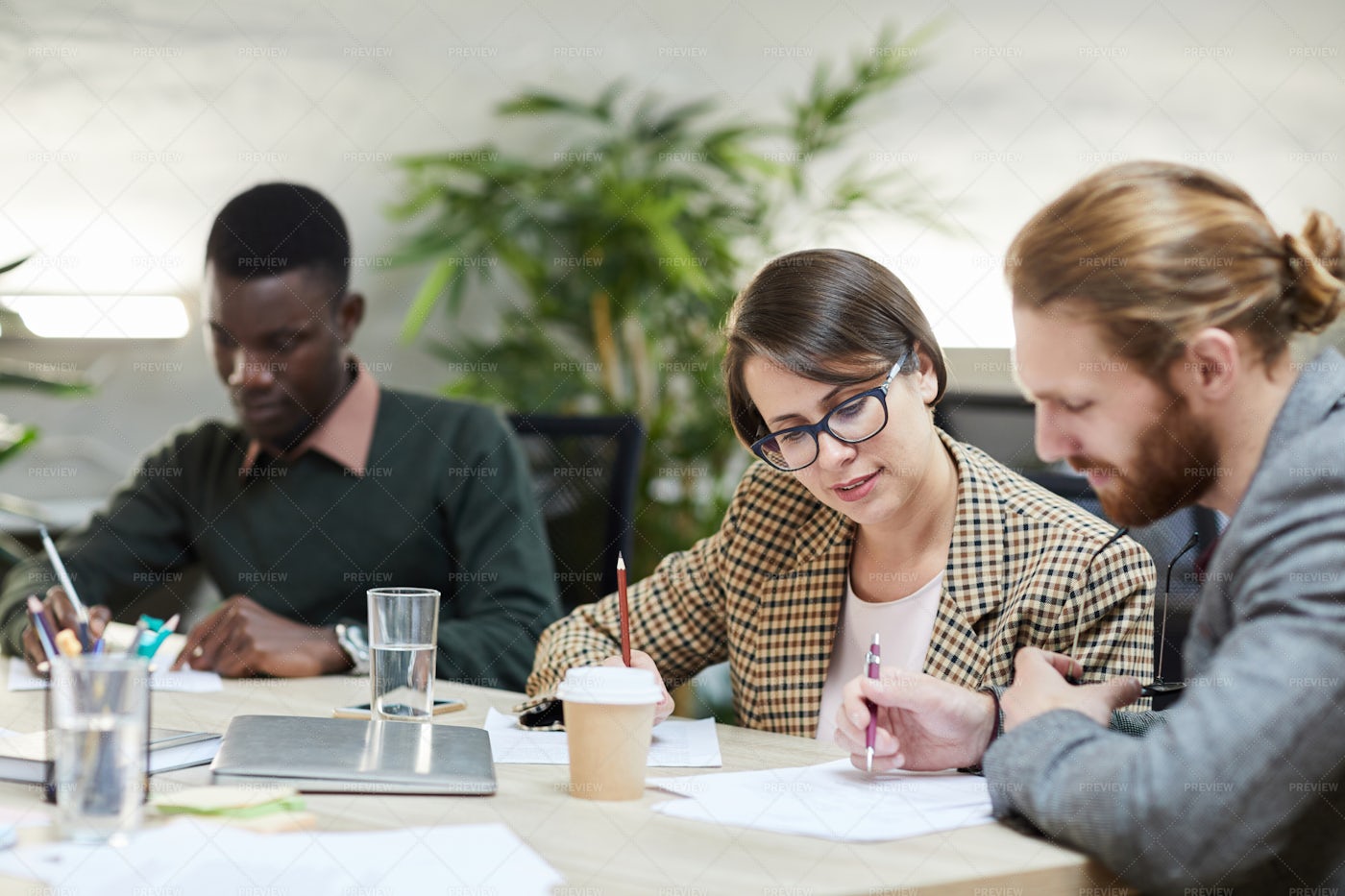 Group Of Business People In Meeting: Stock Photos
