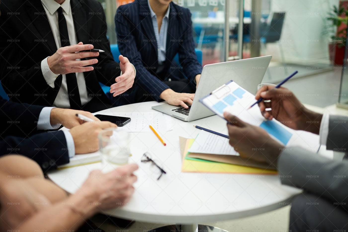 Work Meeting In Office: Stock Photos