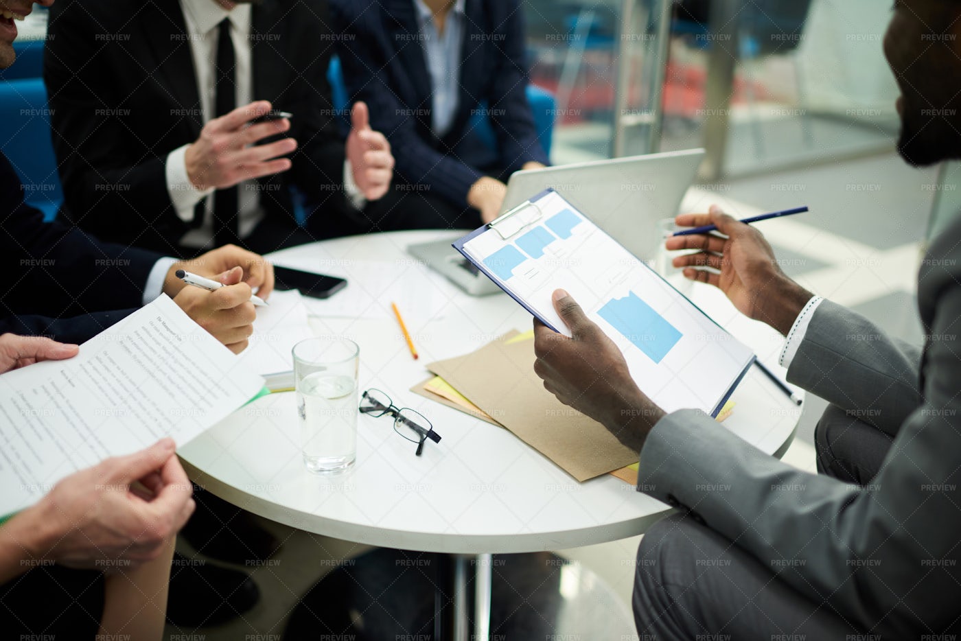 Meeting In Office Background: Stock Photos