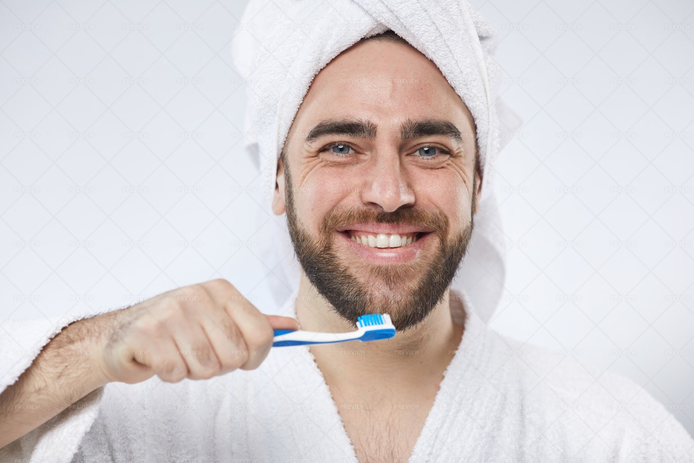 Cheerful Caucasian Man With...: Stock Photos