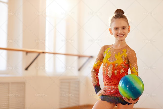 Gymnast Girl Stretching - Stock Photos