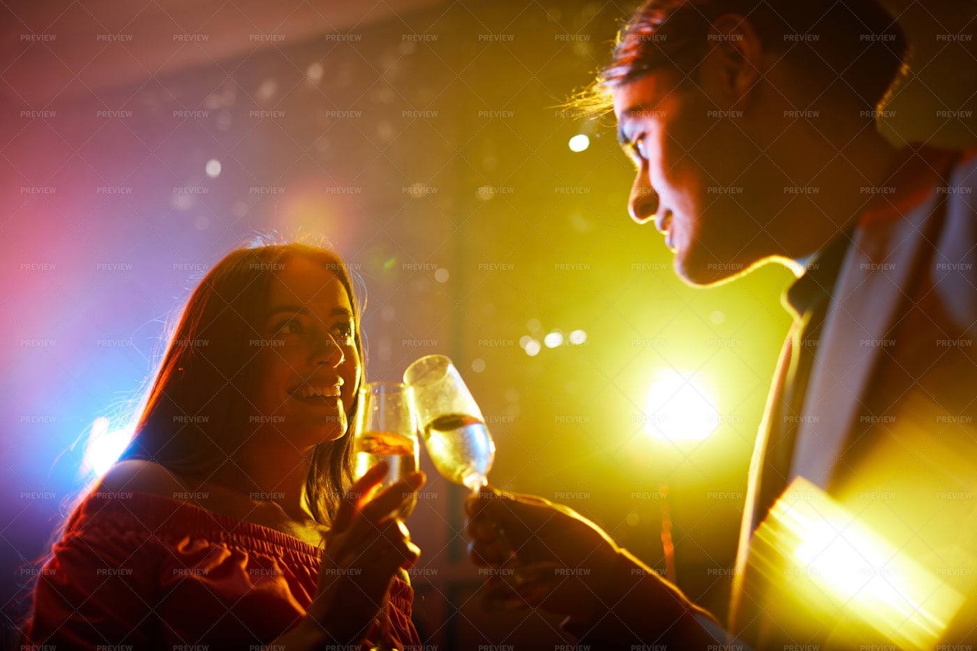 Young Couple Celebrating...: Stock Photos