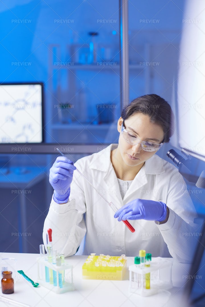 Technician Working In Laboratory: Stock Photos