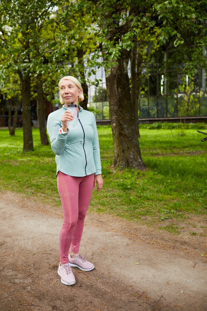 Sportswoman On Path: Stock Photos