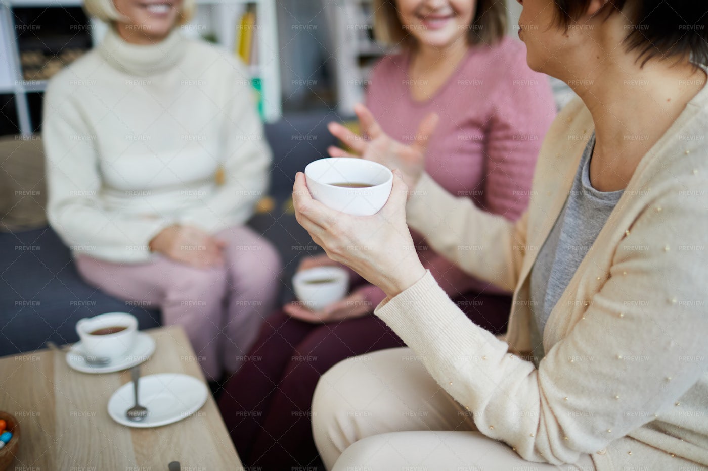 Women Enjoying Tea: Stock Photos