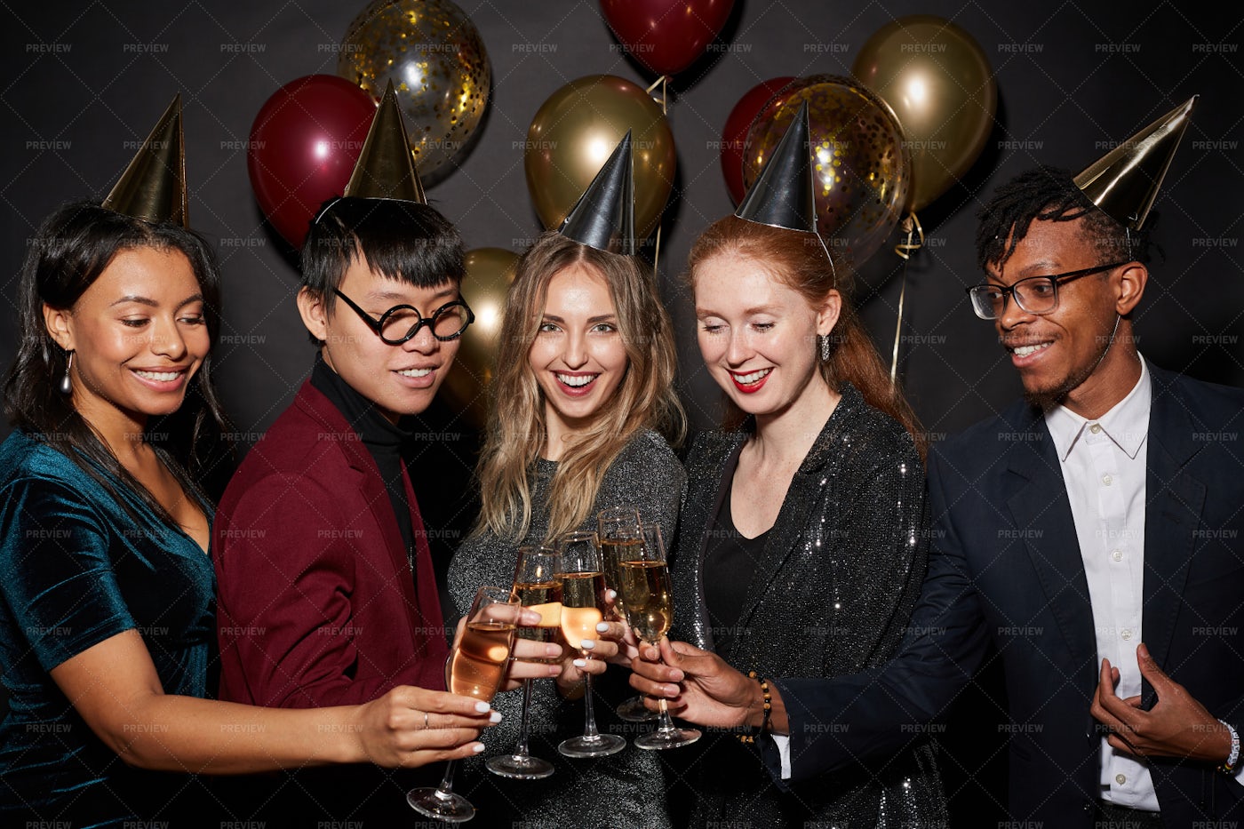 Group Of Beautiful People At Party: Stock Photos