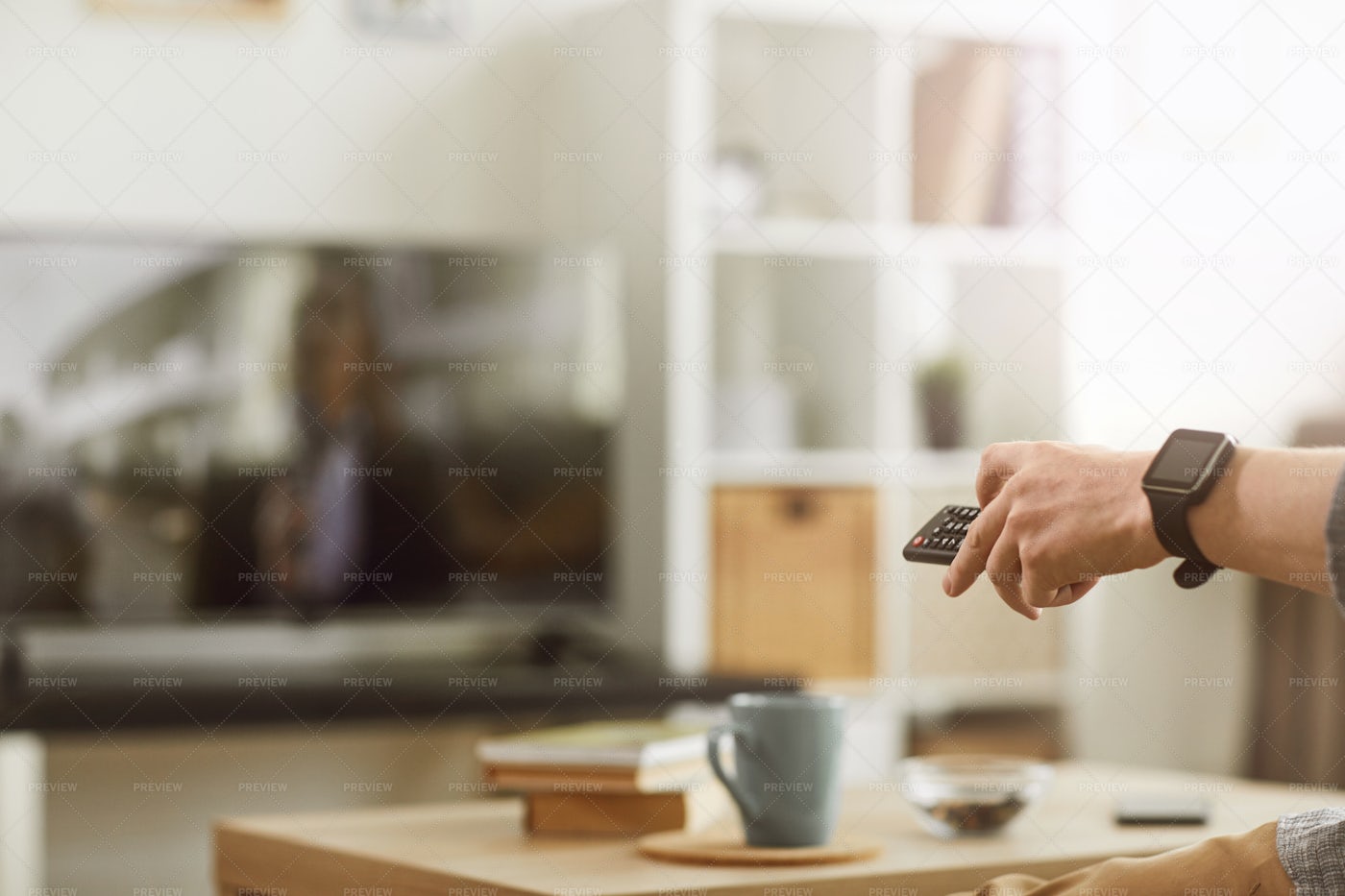 Watching TV Close Up: Stock Photos