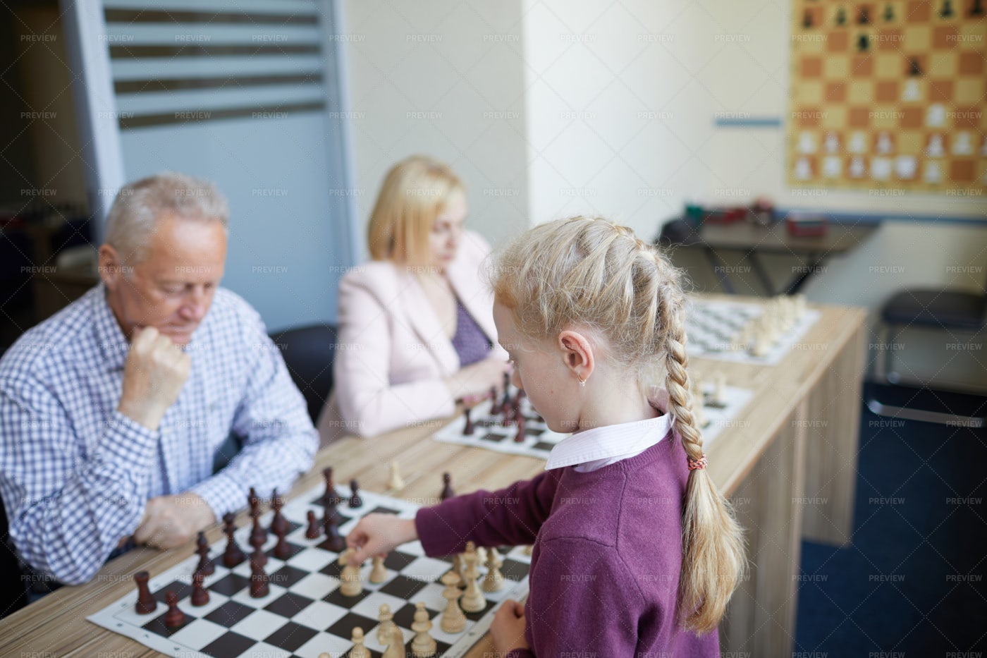 Intense Chess Game: Stock Photos