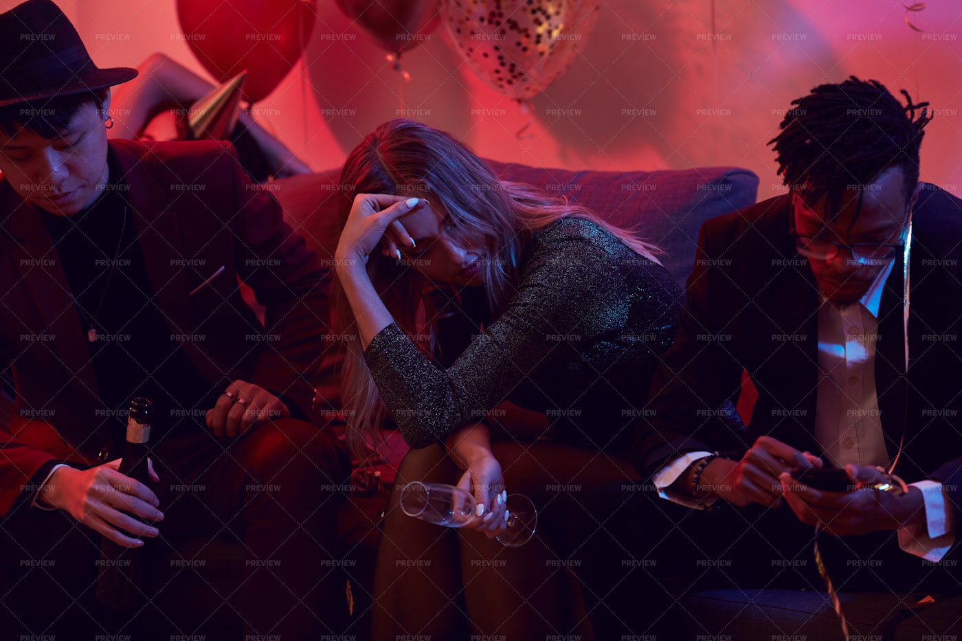 Drunk Woman In Nightclub: Stock Photos