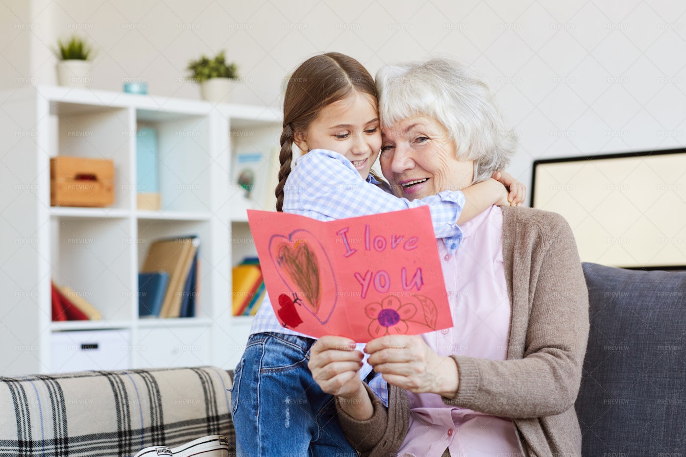 I Love You Card For Grandma: Stock Photos